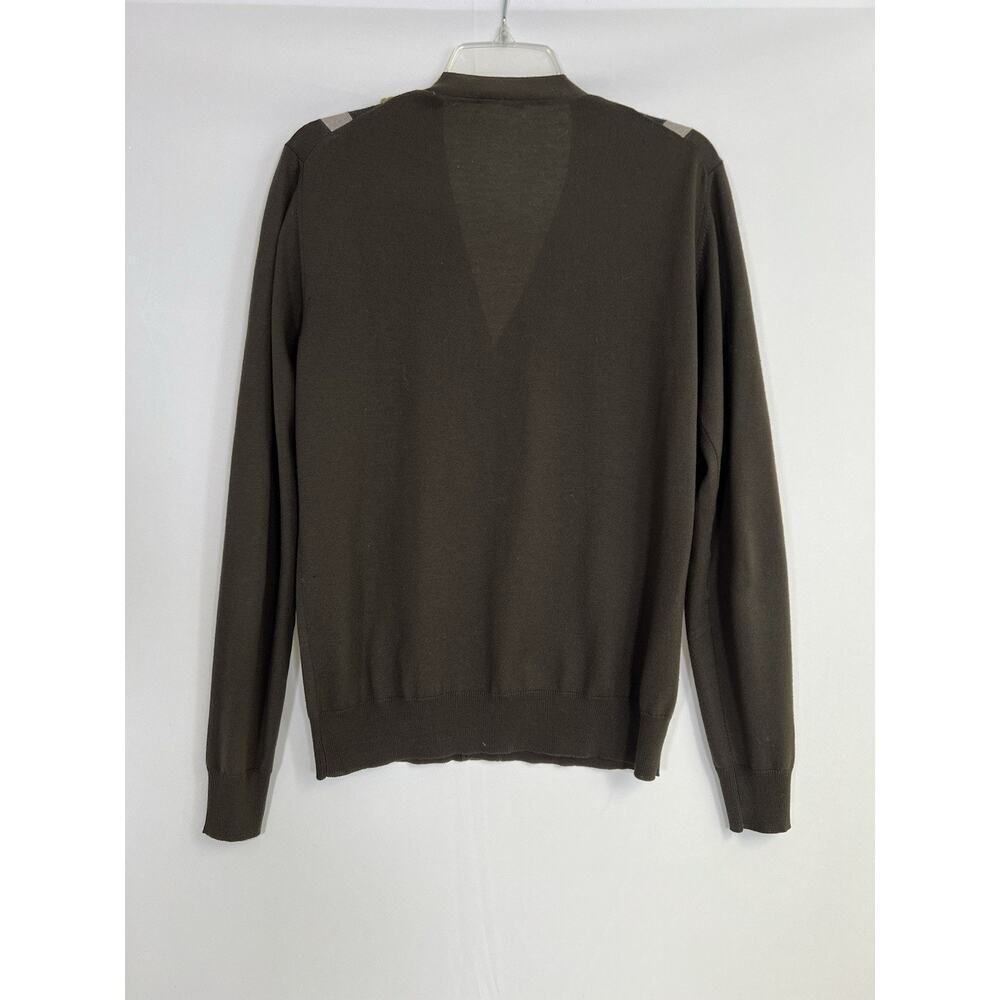Prada Men’s Cable Knit Cardigan Sweater Size 50‎ US M Brown Wool Cashmere - Picture 3 of 16